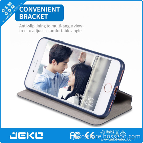 Good quality PU leather flip cover TPU mobile phone case for iphone 7